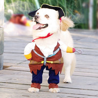 HKM-3073853 Pirate Costume for Pets - Fun Pirate-Themed Dog Dress for Halloween and Christmas