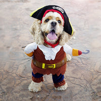 HKM-3073853 Pirate Costume for Pets - Fun Pirate-Themed Dog Dress for Halloween and Christmas
