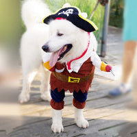 HKM-3073853 Pirate Costume for Pets - Fun Pirate-Themed Dog Dress for Halloween and Christmas
