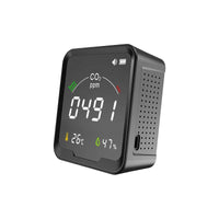 HKM-307411 NDIR CO2 Meter with Temperature and Humidity Display, Model PTH-9C, Desktop Air Quality Monitor