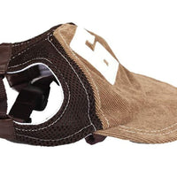 HKM-3074493 Breathable Corduroy Dog Hat with Sunscreen Protection - Brown
