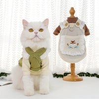 HKM-3075261 Cartoon Pet Vest for Dogs and Cats - Squirrel Waffle in White & Green, Casual Style, Acrylic Material