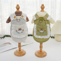 HKM-3075261 Cartoon Pet Vest for Dogs and Cats - Squirrel Waffle in White & Green, Casual Style, Acrylic Material