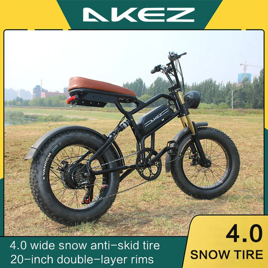 HKM-307539 Vintage High-Carbon Steel 48V 13Ah 500W Electric Road Bike with 7-Speed Gears and LED Headlight