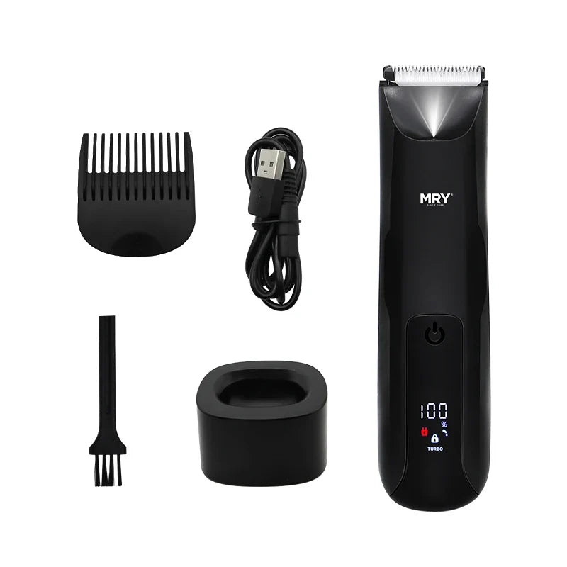 HKM-307539 Waterproof Back Shaver and Body Groomer for Men, IPX7 Rated, Ideal Trimmer for Sensitive Areas