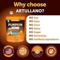 HKM-3075517 Pumpkin Powder for Dogs - Digestive Support Supplement for Healthy Stool and Skin - 16 OZ