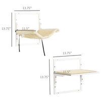 HKM-3075645 Modern Cat Wall Shelves Set with Soft Hammock and Height Adjustable Jumping Platforms