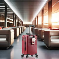 HKM-307603 Durable Water-Resistant Red Suitcase Trolley for Travel