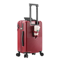 HKM-307603 Durable Water-Resistant Red Suitcase Trolley for Travel