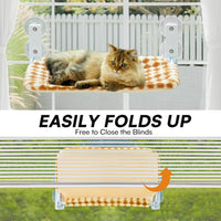HKM-3077053 Cozy Cat Hammock for Indoor and Balcony Use - Available in Orange and Grass Green