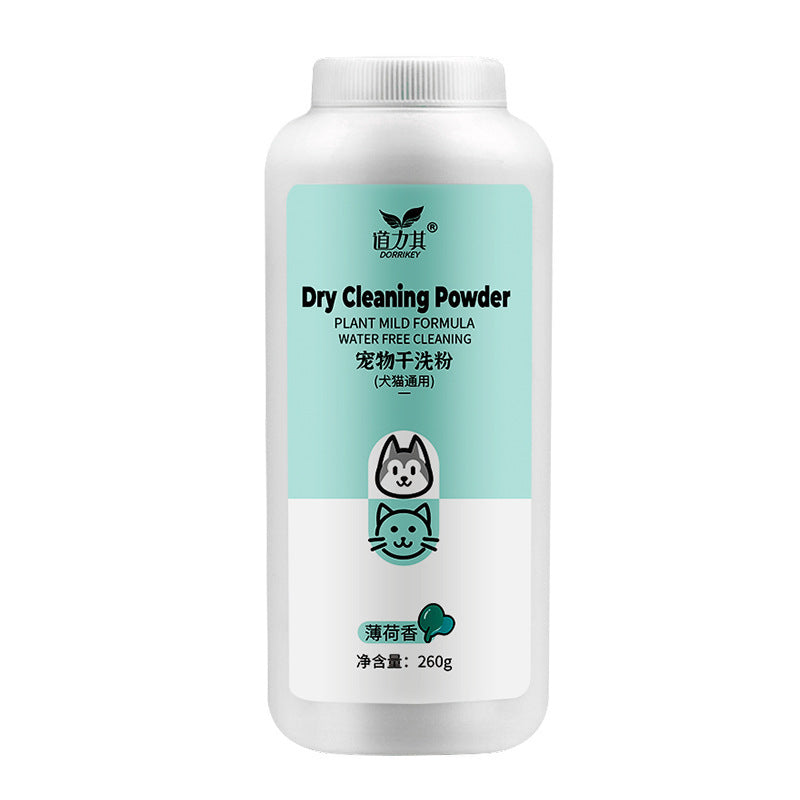 HKM-3077309 Pet Dry Cleaning Powder for Eye Dirt - Lemon, Rose, Mint, 260g
