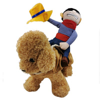 HKM-3077821 Funny Pet Dog Costumes for Horseback Riding, Dinosaur, Pirate, Christmas, and More