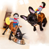HKM-3077821 Funny Pet Dog Costumes for Horseback Riding, Dinosaur, Pirate, Christmas, and More