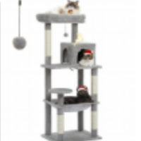 HKM-3078717 Cat Climbing Frame in Cute Style for High-Rise Spaces - Density Plate Construction