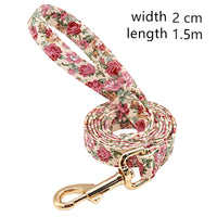 HKM-3079229 Nylon Dog Leash with Floral Design - 1.5m Length, 2cm Width, Soft and Durable