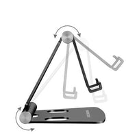 HKM-307923 Two-Way Adjustable Aluminum Alloy Desktop Stand for Mobile Phones and Tablets