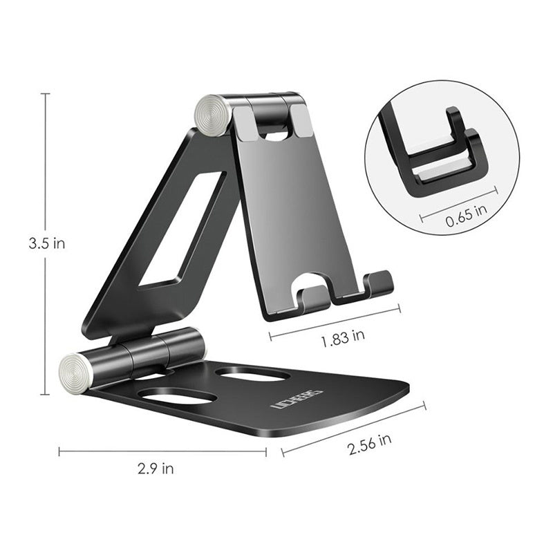 HKM-307923 Two-Way Adjustable Aluminum Alloy Desktop Stand for Mobile Phones and Tablets