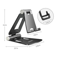 HKM-307923 Two-Way Adjustable Aluminum Alloy Desktop Stand for Mobile Phones and Tablets