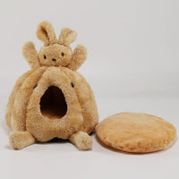 HKM-3079485 Cozy Arctic Velvet Pumpkin Nest for Small Animals - Hamsters, Hedgehogs, Ferrets, and More