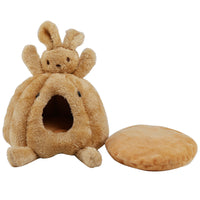 HKM-3079485 Cozy Arctic Velvet Pumpkin Nest for Small Animals - Hamsters, Hedgehogs, Ferrets, and More