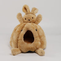 HKM-3079485 Cozy Arctic Velvet Pumpkin Nest for Small Animals - Hamsters, Hedgehogs, Ferrets, and More
