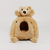HKM-3079485 Cozy Arctic Velvet Pumpkin Nest for Small Animals - Hamsters, Hedgehogs, Ferrets, and More