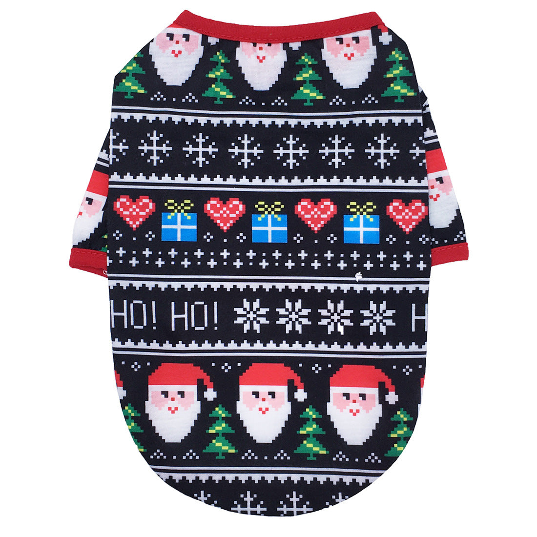 HKM-3079613 Festive Cotton Pet Clothes for Christmas - Snowman, Elf, Gingerbread Man, Santa Designs
