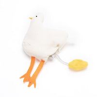 HKM-3080253 Interactive Egg Laying Hen Foraging Toy for Cats and Dogs - Polar Fleece & Felt Cloth