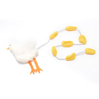 HKM-3080253 Interactive Egg Laying Hen Foraging Toy for Cats and Dogs - Polar Fleece & Felt Cloth