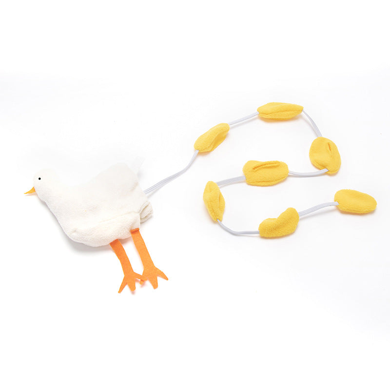 HKM-3080253 Interactive Egg Laying Hen Foraging Toy for Cats and Dogs - Polar Fleece & Felt Cloth