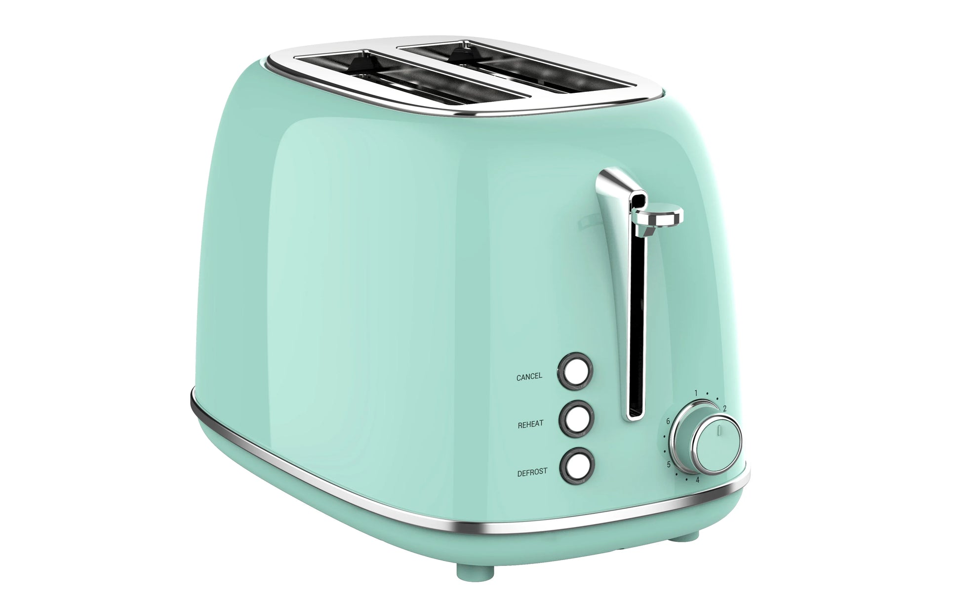 HKM-308115 Retro Stainless Steel 2 Slice Custom Wide Slot Sandwich Toaster