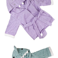 HKM-3082045 Quick Drying Absorbent Cotton Pet Bathrobe for Dogs Under 20kg in Purple, Green, and Pink