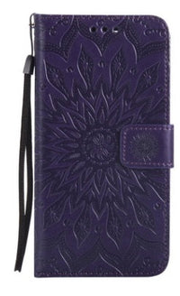 HKM-308243 Sun Embossed PU and TPU Leather Case for Complete Mobile Protection