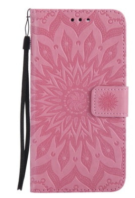 HKM-308243 Sun Embossed PU and TPU Leather Case for Complete Mobile Protection