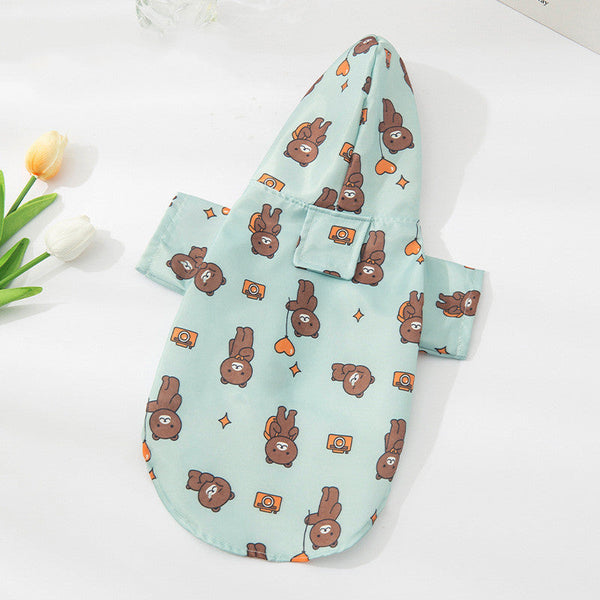 HKM-3082813 Fashionable Pet Raincoat in Cute Print Options for All Sizes