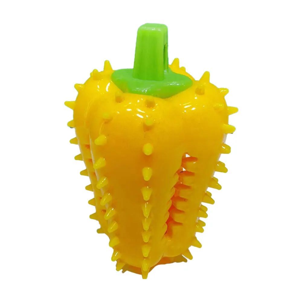 HKM-3083837 Interactive Dog Teething Chili Chewer Toy - Durable Non-Toxic Rubber for All Dog Sizes