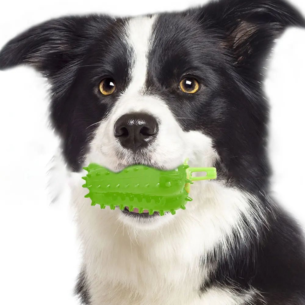 HKM-3083837 Interactive Dog Teething Chili Chewer Toy - Durable Non-Toxic Rubber for All Dog Sizes