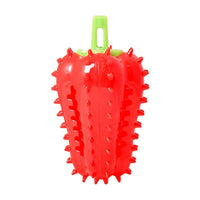 HKM-3083837 Interactive Dog Teething Chili Chewer Toy - Durable Non-Toxic Rubber for All Dog Sizes