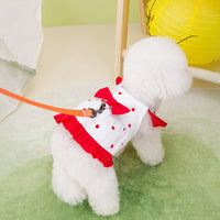 HKM-3085757 Stylish Polka Dot Skirt for Pets in Red and Black - XS to XL Sizes Available