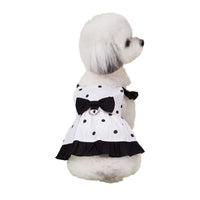 HKM-3085757 Stylish Polka Dot Skirt for Pets in Red and Black - XS to XL Sizes Available