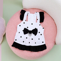 HKM-3085757 Stylish Polka Dot Skirt for Pets in Red and Black - XS to XL Sizes Available