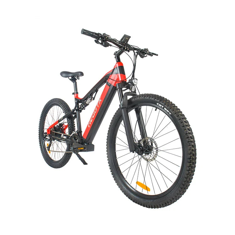 HKM-308691 1000W Adult Electric Hybrid Foldable Mountain Bicycle with 27-Speed Gears and Hydraulic Disc Brake