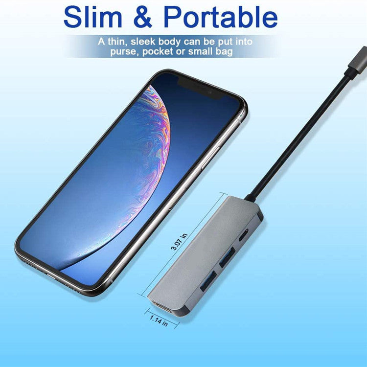HKM-308691 4-Port USB-C to HDMI Docking Station with 4K Output