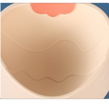 HKM-3087165 Cartoon Strawberry Pet Bowl - Plastic Dog Bowl in Yellow, Gray, Green, 19x18x7cm