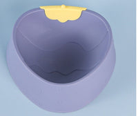 HKM-3087165 Cartoon Strawberry Pet Bowl - Plastic Dog Bowl in Yellow, Gray, Green, 19x18x7cm