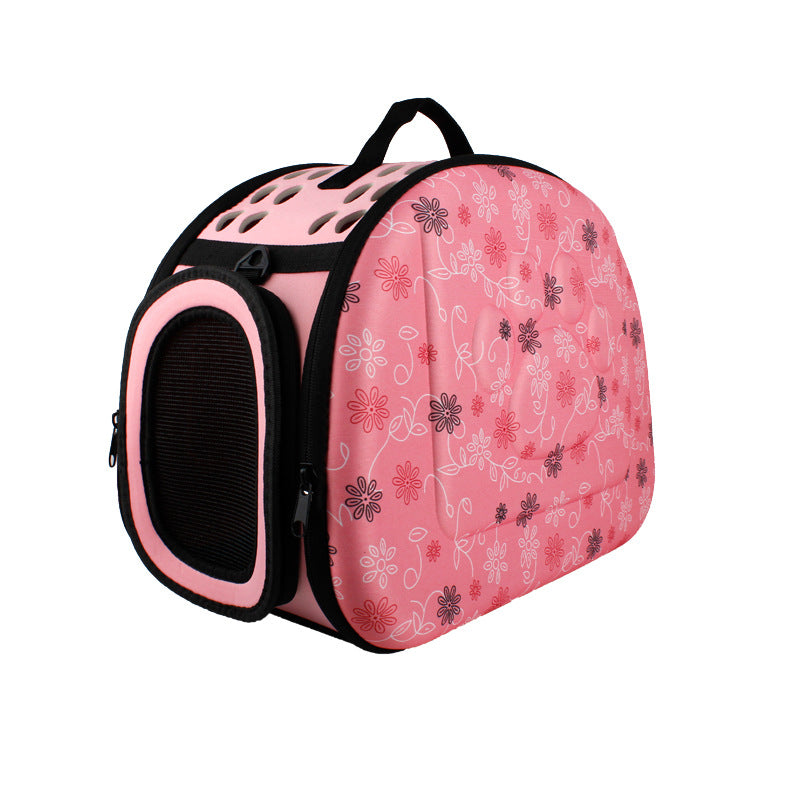 HKM-3087421 Foldable Portable Pet Shoulder Bag - Lightweight & Breathable Carrier for Small Dogs and Pets