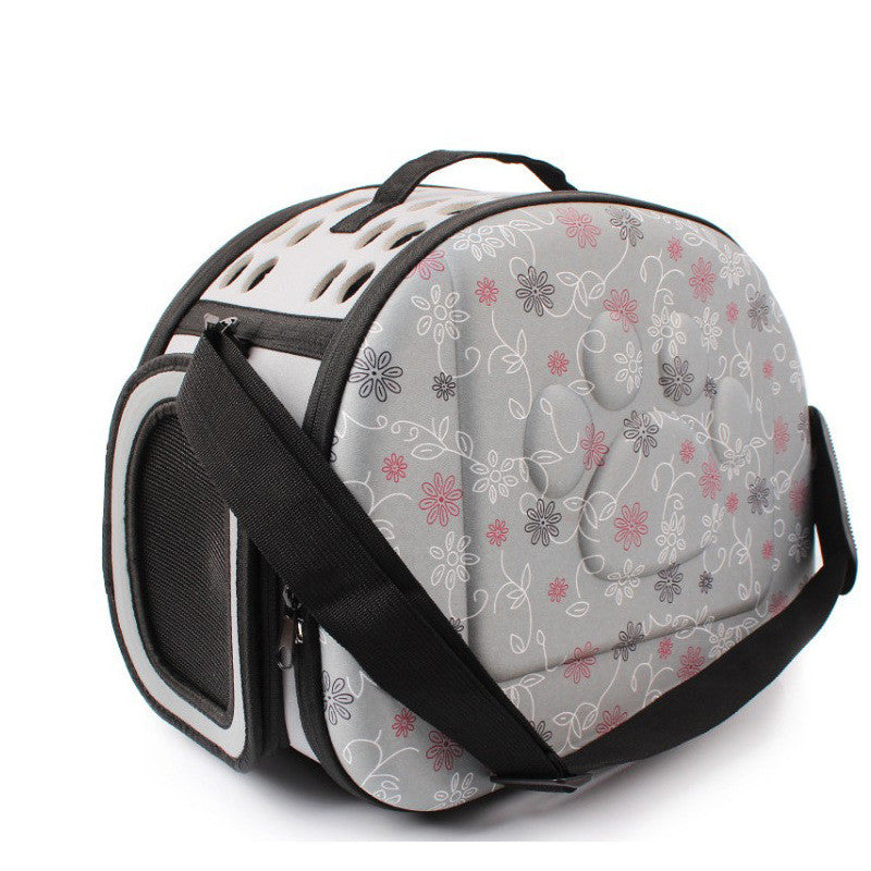 HKM-3087421 Foldable Portable Pet Shoulder Bag - Lightweight & Breathable Carrier for Small Dogs and Pets