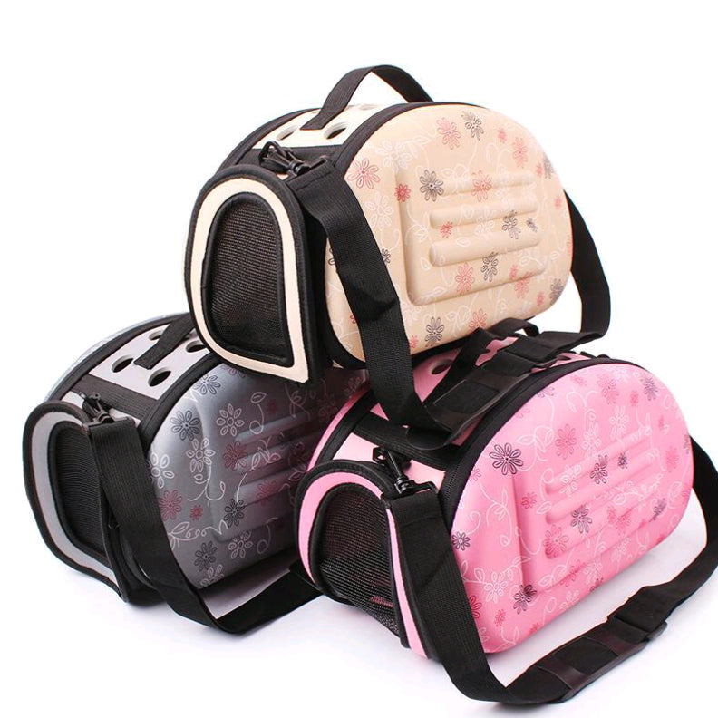 HKM-3087421 Foldable Portable Pet Shoulder Bag - Lightweight & Breathable Carrier for Small Dogs and Pets