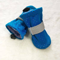 HKM-3087805 Breathable Non-Slip Dog Shoes for Outdoor Comfort - Set of 4, Available in Fluorescent Powder, Lake Blue, Fluorescent Green