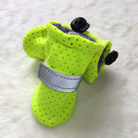 HKM-3087805 Breathable Non-Slip Dog Shoes for Outdoor Comfort - Set of 4, Available in Fluorescent Powder, Lake Blue, Fluorescent Green